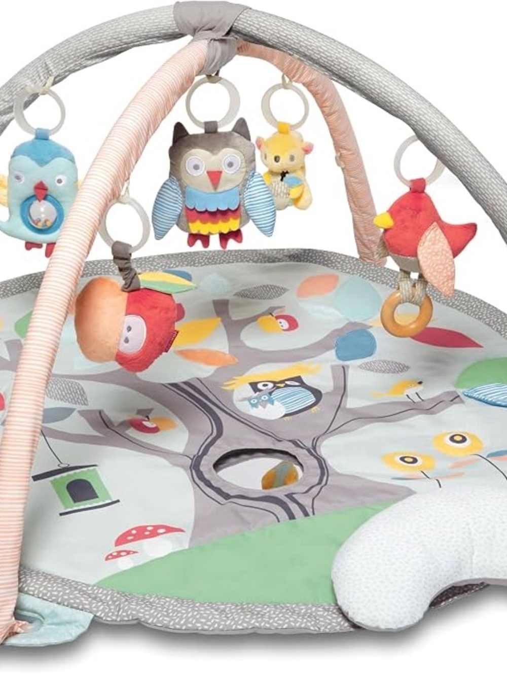 Skip Hop Pastel Owl & Bird Activity Play Mat - Pink, Gray, Blue, Green
